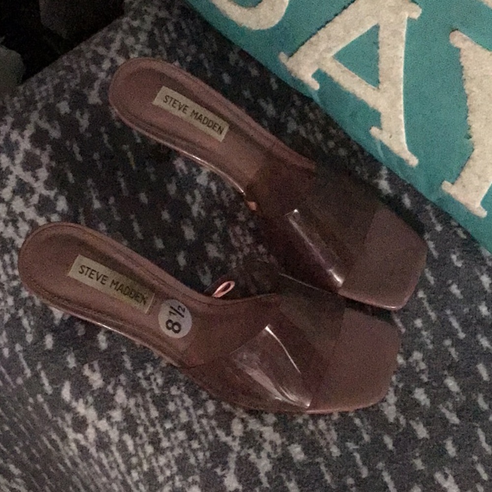 Nine West Brown Clear Sandals - Picture 5 of 12